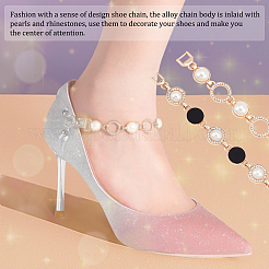AHADEMAKER 4Pcs 2 Style Alloy Decorative Shoe Chains&nbsp;FIND-GA0002-41