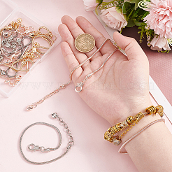 12Pcs 3 Color Stainless Steel Round Snake Chains Bracelet for Men Women&nbsp;DIY-BC0009-44
