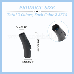 4 Sets 2 Styles 316 Surgical Stainless Steel & 304 Stainless Steel Bayonet Clasps&nbsp;STAS-UN0042-80