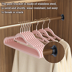 Stainless Steel Wall Mounted Closet Rod Holders with Adjustable Screws&nbsp;FIND-WH0173-414