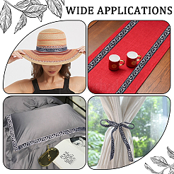 Embroidery Polyester Ribbons&nbsp;OCOR-WH0077-98C