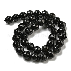 Natural Black Agate Round Beads Strand&nbsp;G-L084-10mm-28