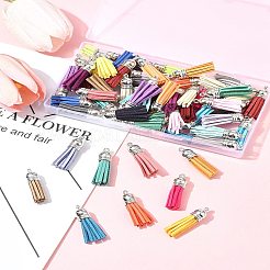 56Pcs 28 Colors Faux Suede Tassel Pendant Decorations&nbsp;FIND-FS0003-12