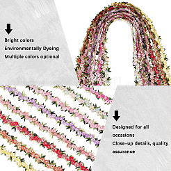 15 Yards Flower Polyester Embroidery Lace Ribbon&nbsp;OCOR-WH0070-77B