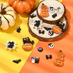 20Pcs 10 Styles Halloween Opaque Resin Cabochons&nbsp;CRES-YW0002-58