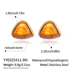 Triangle 304 Stainless Steel Stud Earrings&nbsp;LS-ZY3218-1