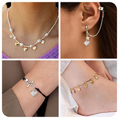 300Pcs 2 Style 304 Stainless Steel Charms&nbsp;STAS-PJ0001-38