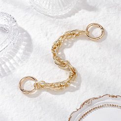 2Pcs 2 Sizes Aluminium Textured Rope Chain Bag Extension Chains&nbsp;FIND-JF00162