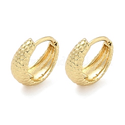 Textured Brass Hoop Earrings&nbsp;EJEW-Z102-08G