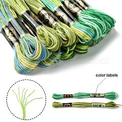 12 Skeins 6 Colors 6-Ply Polyester Embroidery Floss&nbsp;OCOR-FS0001-01B-04