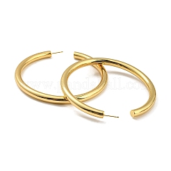 Rack Plating Brass Ring Stud Earrings&nbsp;EJEW-K263-02G