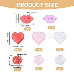 450Pcs 8 Styles Transparent Acrylic Beads&nbsp;TACR-CA0001-34