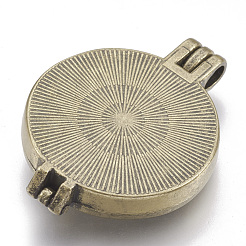Alloy Hollow Diffuser Locket Pendants&nbsp;PALLOY-S174-01C