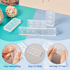 9Pcs 9 Style Nail Art Ear Stud Decoration Silicone Molds&nbsp;DIY-TA0006-15