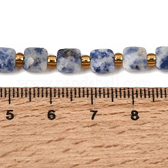 Natural Blue Spot Jasper Beads Strands&nbsp;GG-CBA96AE-A09-6x6mm