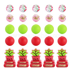 62Pcs 5 Styles 3D Three-Dimensional Silicone Beads&nbsp;SIL-TA0003-53B
