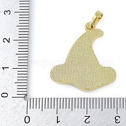 Halloween Rack Plating Brass Enamel Pendants&nbsp;KK-U032-10C-G
