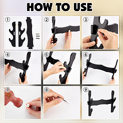 2-Tier MDF Board Wall Mounted Sword Display Rack&nbsp;ODIS-WH0043-256A