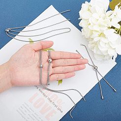 304 Stainless Steel Box Chain Necklace Making&nbsp;MAK-UN0001-05P