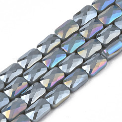 Electroplate Opaque Solid Color Glass Beads Strands&nbsp;EGLA-N002-25-A