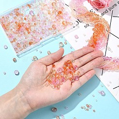 6 Styles Gradient Color Transparent Painted Glass Beads Strands&nbsp;DGLA-YW0001-28A