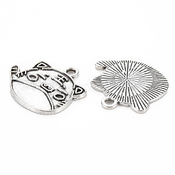 Tibetan Style Alloy Pendant Enamel Settings&nbsp;TIBEP-N010-011AS-RS
