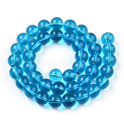 Transparent Glass Beads Strands&nbsp;GLAA-T032-T10mm-06