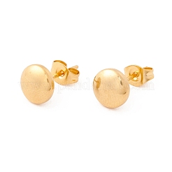 6 Pairs 304 Stainless Steel Flat Round Stud Earrings for Women&nbsp;EJEW-A067-20