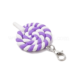 Handmade Polymer Clay Lollipop Pendant Decorations&nbsp;HJEW-JM03387
