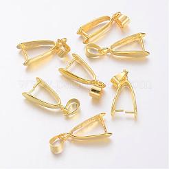Brass Ice Pick Pinch Bails&nbsp;X-KK-D318-G-NR
