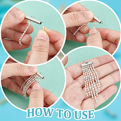 64Pcs 16 Style 304 Stainless Steel Slide On End Clasp Tubes&nbsp;STAS-UN0035-53