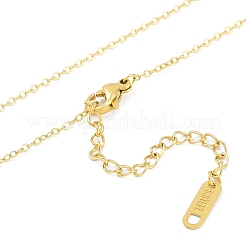 Ion Plating(IP) 304 Stainless Steel Love Heart Tag Pendant Necklaces for Women&nbsp;NJEW-K276-30G