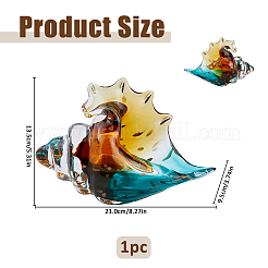 Glass Conch Display Decoratin&nbsp;DJEW-WH0039-182