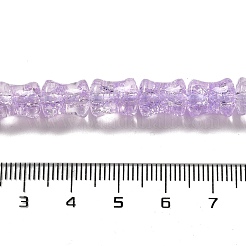 Transparent Crackle Glass Beads Strands&nbsp;GLAA-D025-01G