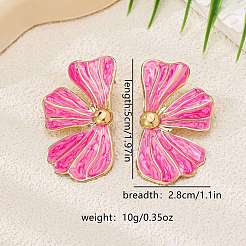 Alloy Enamel Stud Earrings&nbsp;FS-WG6685D-01