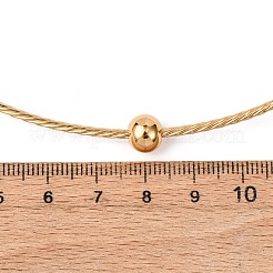 201 Stainless Steel Wire Cuff Choker Necklace&nbsp;NJEW-Z098-01G