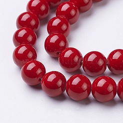 Natural Mashan Jade Round Beads Strands&nbsp;X-G-D263-10mm-XS31