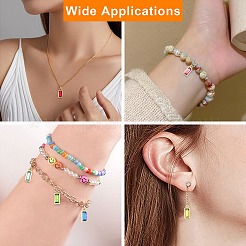 12Pcs 12 Colors Real 14K Gold Plated 304 Stainless Steel Charms&nbsp;STAS-CJ0002-57