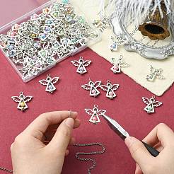 60Pcs 10 Colors Acrylic Pendants&nbsp;PALLOY-CJ00098