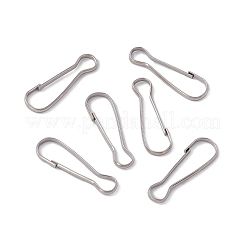 Non-Tarnish 304 Stainless Steel Push Gate Snap Keychain Clasp Findings&nbsp;STAS-G291-05P-01