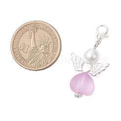 Heart Angel Acrylic & Glass Pendant Decorations&nbsp;HJEW-JM03557