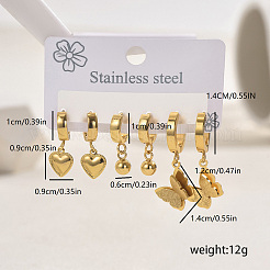 Stainless Steel Hoop Earring Sets&nbsp;YN6312