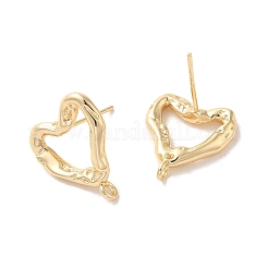 Golden Brass Stud Earring Findings&nbsp;LS-KK-P253-01E-G
