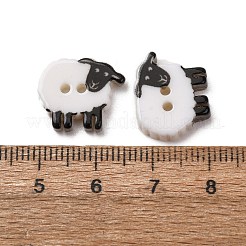 2-Hole Opaque Resin Buttons&nbsp;RE-CBAD9D2-30