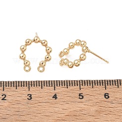 Brass Stud Earring Findings&nbsp;KK-CBABAE6-01LG