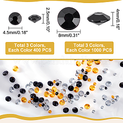 4200Pcs 6 Styles Pointed Back Acrylic Rhinestone Cabochons&nbsp;TACR-GA0001-06