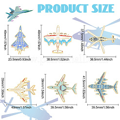 6Pcs 6 Styles Airplane Enamel Pins&nbsp;JEWB-CJ0002-99