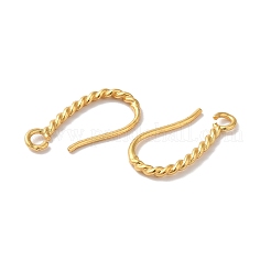 Long-Lasting Plated Brass Ear Wire&nbsp;KK-K381-07G-01