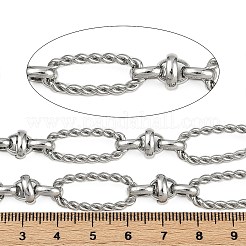 304 Stainless Steel Twist Oval Link Chains&nbsp;CHS-C017-08P