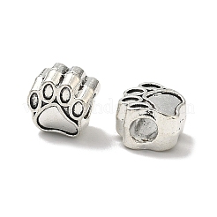 Tibetan Style Zinc Alloy Dog Paw Prints European Beads&nbsp;MPDL-R038-008AS-RS